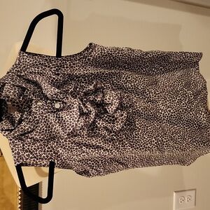 J. CREW Ruffle front silk top with stand up ruffle collar